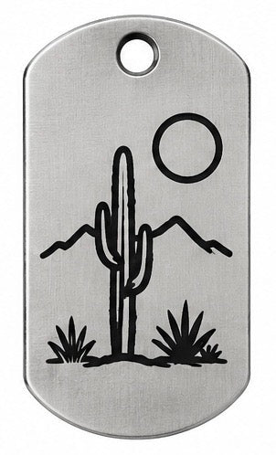High Desert Stainless Steel Pendants – Original Laser-Engraved Designs