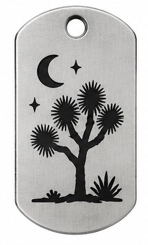 High Desert Stainless Steel Pendants – Original Laser-Engraved Designs