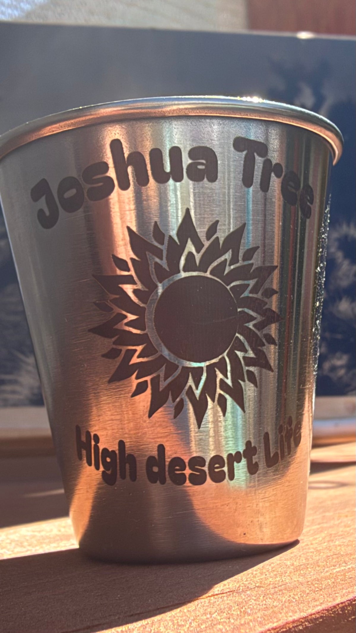 Joshua Tree Metal Shot Glasses – Original Laser-Engraved Designs