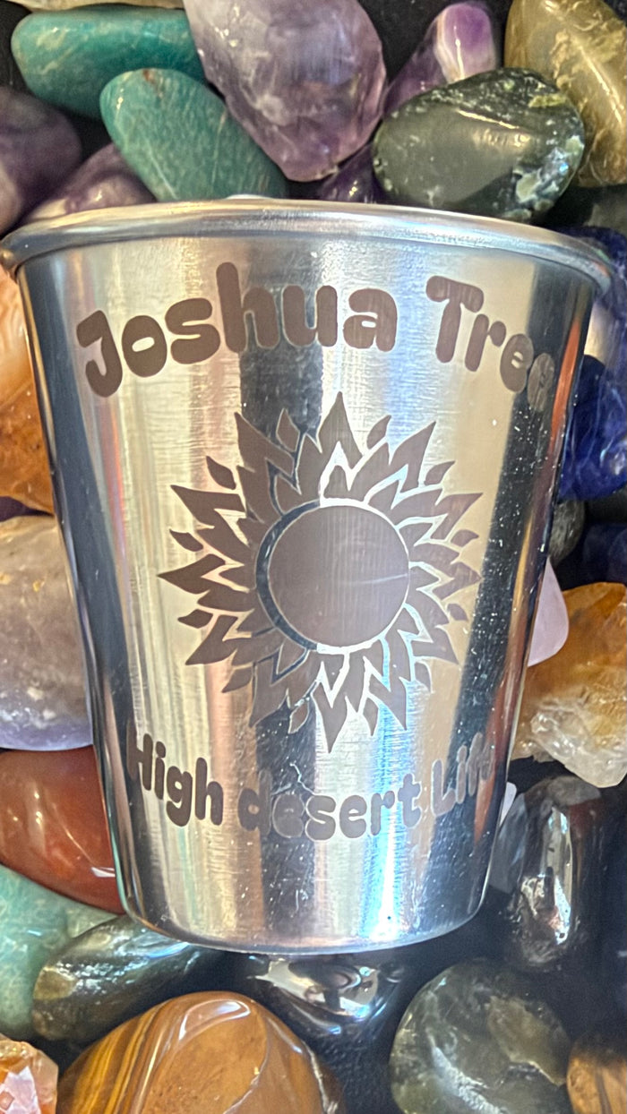 Joshua Tree Metal Shot Glasses – Original Laser-Engraved Designs